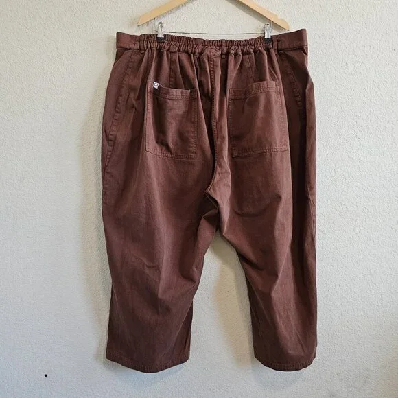 Big Bud Press Western Pants Burnt Terracotta Wide Leg Cotton Pintuck 5XL Petite - Picture 4 of 12